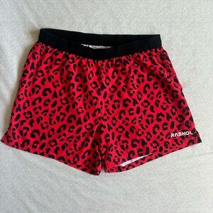 Raskol Size  XL Red & Black Leopard Print Classic Bodybuilding Shorts